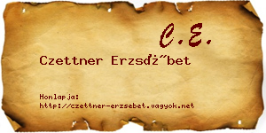 Czettner Erzsébet névjegykártya