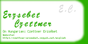 erzsebet czettner business card